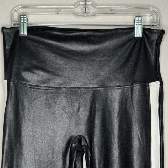 Spanx Faux Leather Side Stripe Leggings- Sz XL - Picture 3 of 6